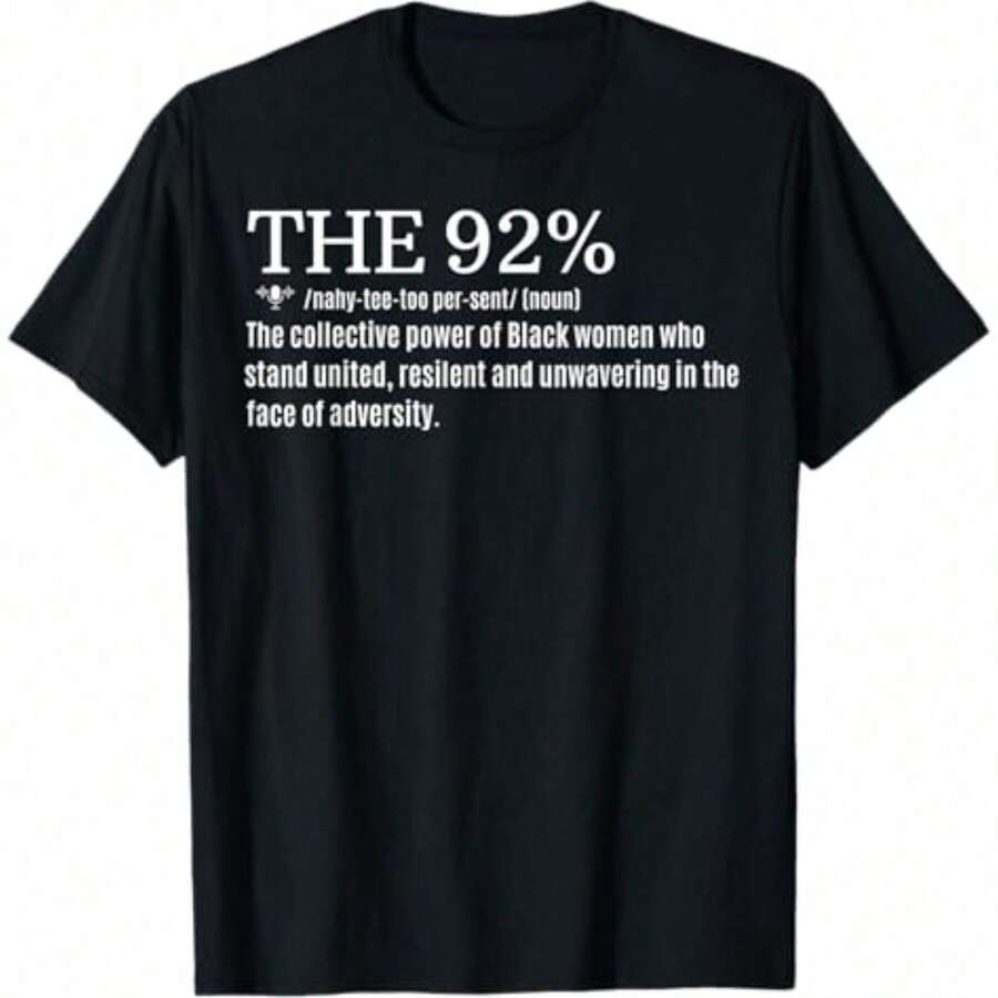 Funny The 92 Percent Empowering Tee T-Shirt - 黑色 - 查看 1