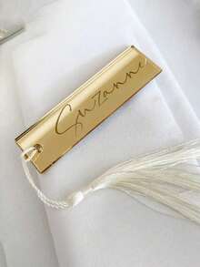 10/30/50pcs Personalized Acrylic Tassel Name Tags, Customized Wedding Place Cards, Suitable For Weddings, Parties, Eternal Love, Bridesmaid Gifts - Multicolor - View 5