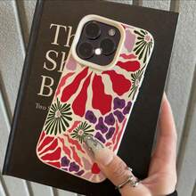 1 pieza Funda de teléfono de material TPU con patrón de collage de primavera curativo suave compatible con iPhone 17 Pro Max/17/16 Pro Max/15/13/12/11/ S20 FE/A15/S24/A55/ Note 11/Note 12/Note 13 Pro Cobertura completa a prueba de golpes Funda protectora suave - Blanco - Ver 3