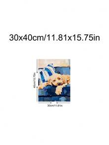 1pc Golden Retriever Oil Painting, Vintage Animal Art, Abstract Sleeping Dog On Couch,Festival Gift, Suitable For Bedroom,Living Room, Bath,Wall Arts,Wall Decor,Home Decor,Room Decor, Canvas Wall Art, Posters, Wall Art With Frame, Optional Frame ﻿ ﻿ - 1PCS - View 25