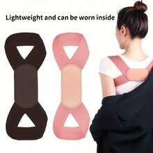 Corrector de postura invisible y transpirable para damas - accesorio de soporte para la espalda, moderno y cómodo - Rosa - Ver 2