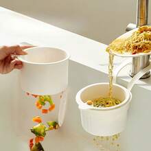 Hanging Kitchen Sink Press-Type Food Waste Filter Basket, Anti-Clogging Drain Filter Strainer, Suitable For Vegetable And Noodle Residue - A - View 2