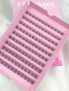 120 Pcs C Curl Manga Lashes 10-12mm Natural-Looking Clustered Segmented Faux Eyelashes Fanned Out Criss-Cross Soft Reusable Fake Eyelashes Large Capacity Wispy Clear Band Cluster Lashes Extensions Suitable For Daily Wear, Wedding, Party, Lash Clusters,Eyelash Clusters,Individual Eyelashes,Lashes,Fake Lashes - C - View 5