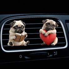 Creative Puppy Car Air Vent Clip Fragrance Diffuser Decor Set, Car Air Freshener Clip Decoration - Multicolor - View 7