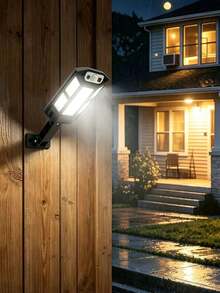 LED Solar 3-Sided Screen Light, Suitable For Home, Family, Garden, Outdoor, Park, Yard, Wall Sconce, Remote Control Smart Infrared Motion Sensor Light, Outdoor Waterproof Light-Controlled LED Street Light - PP-902T - View 1