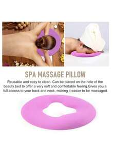 Silicone Face Massage Pillow,SPA Beauty Face Relax Headrest,Salon Skin Care Soft Overlay Travel Head Support - Multicolor - View 8