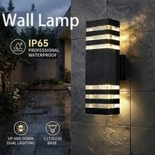 CANMEIJIA 1pc Modern E27 Wall Light, LED Wall Lamp, Indoor Wall Light, Outdoor Waterproof Wall Light, E27 Base, AC85-265V, Hardwired Installation, Bulb Included, Suitable For Balcony, Stairs, Villa, Swimming Pool, Garage, Entrance - E27 Wall Lamp - View 5
