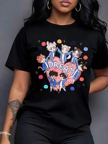Women T-Shirts - Black - View 2
