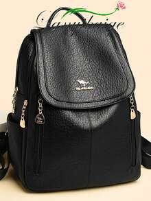 LANYIBAIGE 2026 Genuine Women Soft Leather Backpack Fashion Female Shoulder Bag Ladies Bagpack School Bags For Teen Girls - Black - View 2
