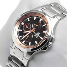 Casio Men's Edifice Watch Stainless Steel Band Japanese And Korean Style Silver Dial - Silver - View 6