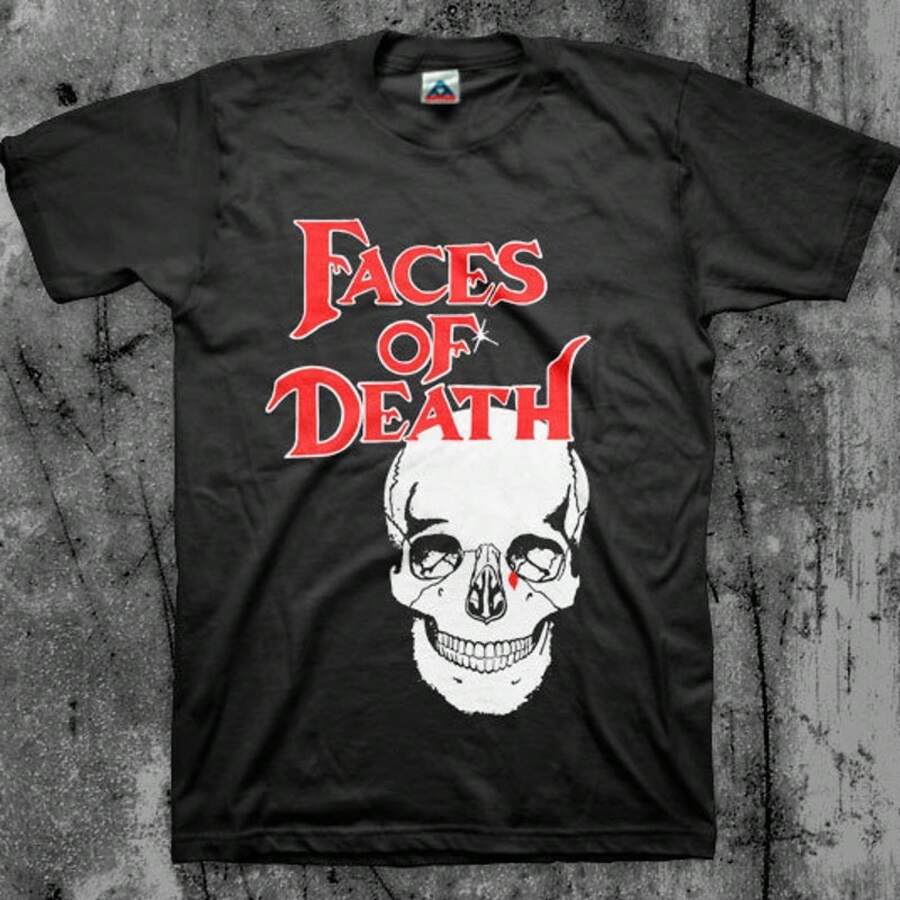 Camiseta unisex, Caras de la Muerte, blusas de mujer, camisetas de mujer, blusa, camisetas - Negro - Ver 1