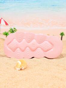 Encantadores Zuecos con Encanto de Mariposa y Estrella de Dibujos Animados, Sandalias Pantuflas Casuales Antideslizantes Transpirables de Fácil Calce con Suela Blanda, Adecuadas para Caminar en Zapatos con Agujeros - Rosa - Ver 7