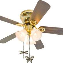 4 piezas Decoración de cadena de tirador de ventilador de techo con mariposa y libélula, tótem estilo bohemio, extensión de cadena de tirador colgante de 14 pulgadas, cuentas y bola para ventilador de techo con conector - Mariposa + Libélula - Ver 3