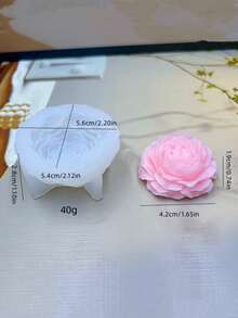 Nuevo molde de silicona hecho a mano con diseño de flor de peonía 3D, para piedras aromáticas, molde de silicona de yeso, molde de piedra de fragancia DIY para el hogar, molde de resina, artesanía de yeso con diseño floral, molde decorativo duradero para regalo, molde de silicona de flor de peonía de 4 pétalos en tamaños pequeño/mediano/grande - A-blanco - Ver 2