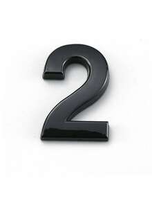1pc 3D ABS Door Number Plate, Modern Black Number Sign With Self-Adhesive Backing, Suitable For Home, Apartment, Mailbox - House Number - View 17