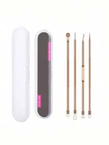 4pcs Blackhead Acne Removal Facial Skin Pore Cleaning Set, Includes Blackhead Removal Needle And Facial Pore Cleaning Tool, Suitable For Beauty, Skincare, Spa And Facial Care. (4pcs Or 1pc Optional) - Multicolor - View 9
