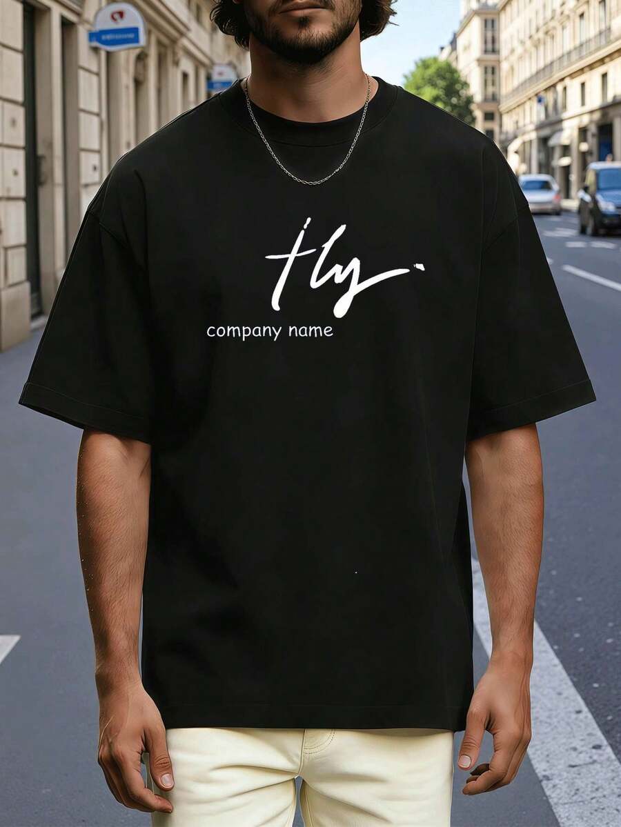 Camisetas de talla grande para hombre - Negro - Ver 1