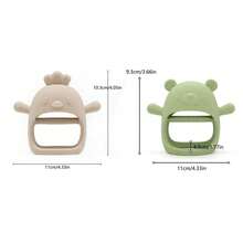 2pcs Silicone Baby Teethers, Chick And Groundhog Shaped, Easy To Grip, Christmas, Halloween, Thanksgiving Gifts - Multicolor - View 3
