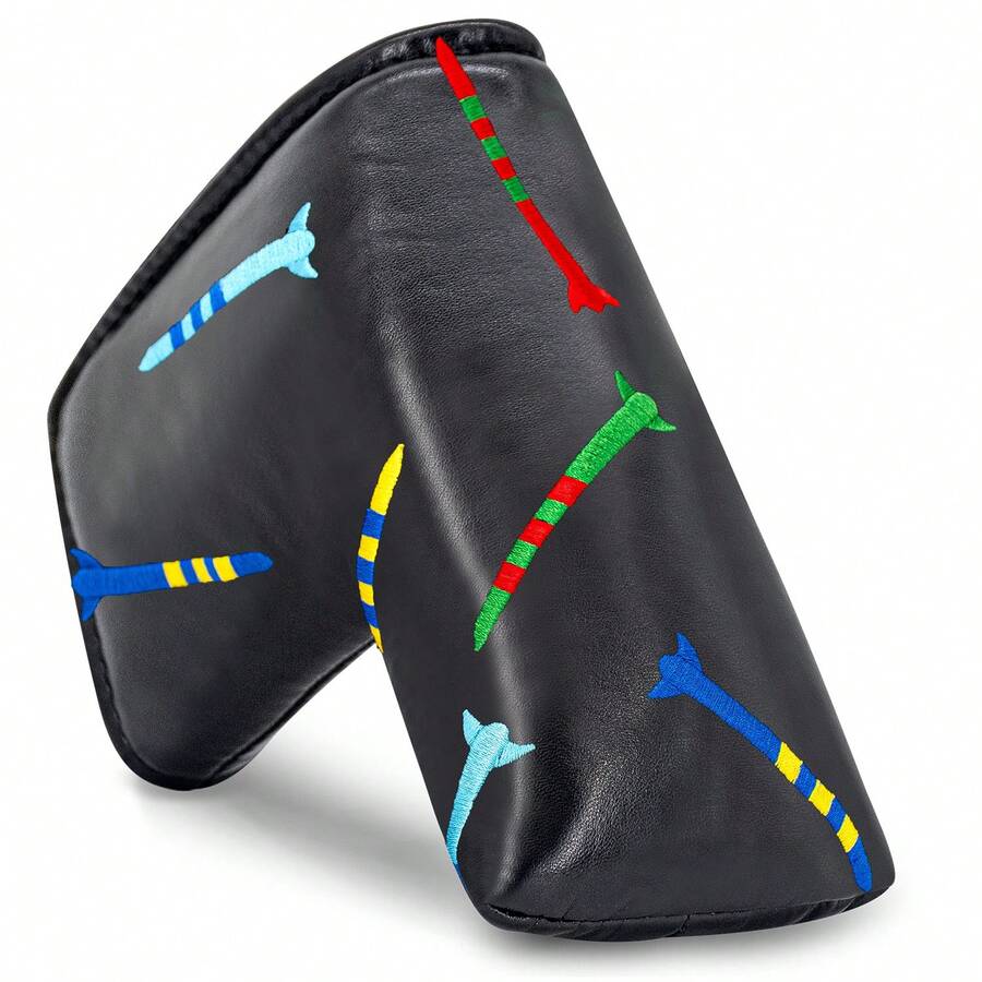 1pc Colorful Nail Pattern Golf Club Head Cover, Shockproof Scratch-Resistant Golf Protection Sleeve, Suitable For Golf Enthusiasts - Multicolor - View 1