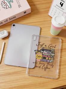 TPU 軟殼 書本與咖啡圖案彩繪，相容於 IPad 10.2/10.5/Air4/Air5/10.9/Pro 11"/10th/Air 11-In.(M2)-2024/Pro11-In.(M4)-2024/ Air 11-Inch (M3) 2025/ (A16) 11 Inch 11th Generation 2025/ Air7(M3)2025 (11-Inch)/ Air 8(M4)2026(11-Inch)/ Mini1/2/3/Mini4/Mini5/Mini6/Mini7/Air/Air2/9.7/ Galaxy Tab A7 10.4 Inch/A8，輕量超薄軟 TPU 平板保護殼，不含筆 - 彩色 - 查看 4