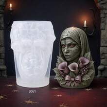 人像香氛蠟燭矽膠模具 DIY 暗黑聖徒蠟燭石膏樹脂模具裝飾 - 人像 - 查看 1