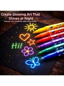 3pcs White Permanent Marker Pens - Quick Drying, Waterproof And Non-Fading, Suitable For DIY, Glass, Faux Leather, Wood, Metal Painting - Perfect For Valentine's Day, Party Crafts - Multicolor - View 8