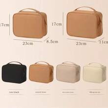 Kotak Kosmetik Profesional Kapasitas Besar, Cocok untuk Troli, Tas Bahu/Ransel Multifungsi, Kotak Penyimpanan Kosmetik untuk Penata Rias, Tas Penyimpanan Perawatan Kecantikan & Kuku - Tas Perlengkapan Mandi Portabel Besar Gaya Korea, Tahan Air - Hitam - View 11