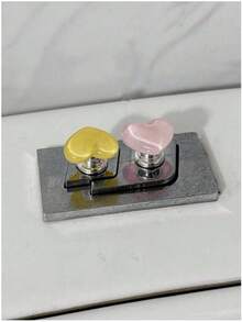 2/4pcs Heart Shaped Toilet Flush Handle,Floral Cartoon Flower Shaped Toilet Flush Button,Toilet Tank Button,Flower Shaped Toilet Plunger,Toilet Flush Button Press Tool,Creative Flower Drawer Pull,Easy Press,Bathroom Accessory,Suitable For Long Nails - Multicolor - View 10