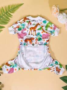 3pcs Random Color Pet Jumpsuit Pajamas, Adjustable Size, Suitable For Small And Medium Dogs - Multicolor - View 11