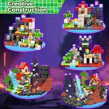 Magnetic Building Blocks Forest Gate Set, 150/300/500 Pieces, 3+ Years Old Children, STEM Education Construction Toy, Primitive Forest Theme Magnetic Blocks, ABS Creative Imagination Game Gift, Suitable For Boys And Girls - Multicolor - View 5