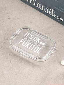 Medical Bag With Cute Pill Pattern And "Let's Medicane" Lettering, Portable Minimalist Pill Storage Box, 3-Compartment Medication Storage Box, Suitable For Home And Travel, Portable Travel Mini Pill Box, Waterproof And Moisture-Proof Pill Storage Container, Can Store Medication, Rings And Other Small Items, Suitable For Travel Storage, Travel Container, Travel, Office And Other Multiple Scenarios - Multicolor - View 14