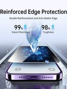5pcs - Anti-Peeping Tempered Glass Full Coverage Screen Protector, Anti-Fingerprint, Anti-Scratch, Compatible With IPhone 18 Pro/18 Pro Max/17 Pro Max/16/15/14/13/12/11 Pro Max/XR/X/XS Max Plus - Black - View 8