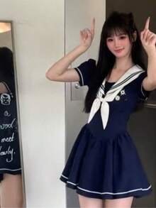 Women Midi Dresses - 藍色 - 查看 3