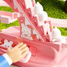 Manual Press Duck Track Slide Toy,Kids Hand Operated Stair Climbing Race Car Game, Educational Development Interactive Toy For Toddlers Boys Girls - Multicolor - View 5