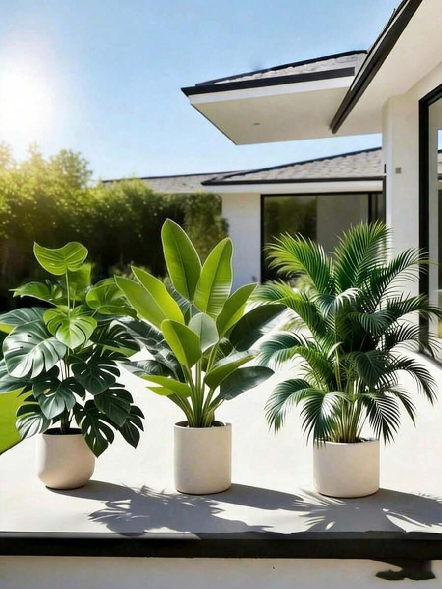 3 cây xanh nhân tạo lớn, mỗi cây có 18 cành, hình lá chân thực, xanh quanh năm. Phù hợp trang trí nhà cửa, sân vườn, khách sạn, vườn, ban công và sắp xếp đám cưới, cũng như cho Ngày của Mẹ, Lễ Phục sinh, Ngày Thánh Patrick và các dịp khác. Cây xanh này là vật trưng bày sàn lý tưởng cho mùa xuân và mùa hè, phù hợp sử dụng trong nhà và ngoài trời. - Nhiều màu - Xem 1