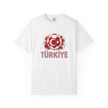 Camiseta con el escudo de la selección de fútbol de Turquía| Camiseta de Fútbol Americano con Bandera Turca Unisex - Blanco - Ver 1