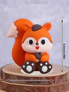 Decorazioni per torte a tema foresta, decorazioni per torte in gomma morbida con animali della giungla, scoiattolo, cervo, riccio, koala, fungo, foglia, erba, adatte per battesimo, gender reveal, decorazioni per torte di compleanno, decorazioni per torte a tema foresta e giungla (si prega di utilizzare con vassoio) - Multicolore - Visualizzare 13