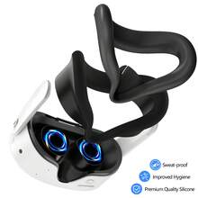 Kits de Accesorios VR para MetaQuest 2/Quest 3 Funda de Silicona Tapa de Lente Estuche de Protección para Quest 3S Conjunto - Ver 7