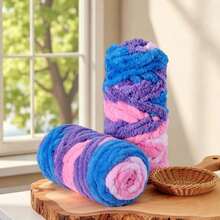 CLSUPER Thick Chunky Chenille Yarn, Gradient Color, 2 Rolls = 18oz/1.1lbs, Soft Giant Multi-Color Yarn, 100% Polyester, Washable, Suitable For Beginners DIY And Crochet Pet Bed, Blanket, Cushion - 2 - View 14