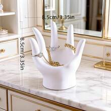 3D Printed Plastic Jewelry Storage Box, Cute Hand Design, Suitable For Storing Rings, Necklaces And Various Jewelry, Practical Accessory Storage Tool, Exquisite Holiday Gift, For Friends And Family - Multicolor - View 1