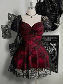 Plus Size Dresses - Red - View 1