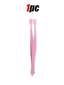 5/3/1pc Eyelash Tweezers - Flat Head Eyelash Tweezers. Professional Eyelash Tweezers, Dedicated Eyelash Tool For Lower Lashes, Suitable For Beginners, High Precision, Portable, Suitable For Outdoor Use, Eyelash Auxiliary Tool, Suitable For Artificial, Beauty Salon Use, Back To School Season (5/3/1pc) - Baby Pink - View 9