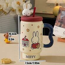 官方授權 MIFFY 陶瓷馬克杯，附曲柄手把、3D 兔子吸管蓋，3 種印花款式，陶瓷材質，可用微波爐與洗碗機。2026 TK 與 Ins 熱門款，實用日常咖啡杯，甜美女孩風 - 彩色 - 查看 13
