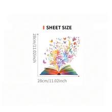 1pc The "Flowers Of Knowledge" Tree Grows From Book Pages. Wall Stickers, PVC Removable Self-Adhesive Waterproof Stickers, Suitable For Living Rooms, Bedrooms, Dining Rooms, Study Rooms, And Home Decor - Wall Stickers - View 3