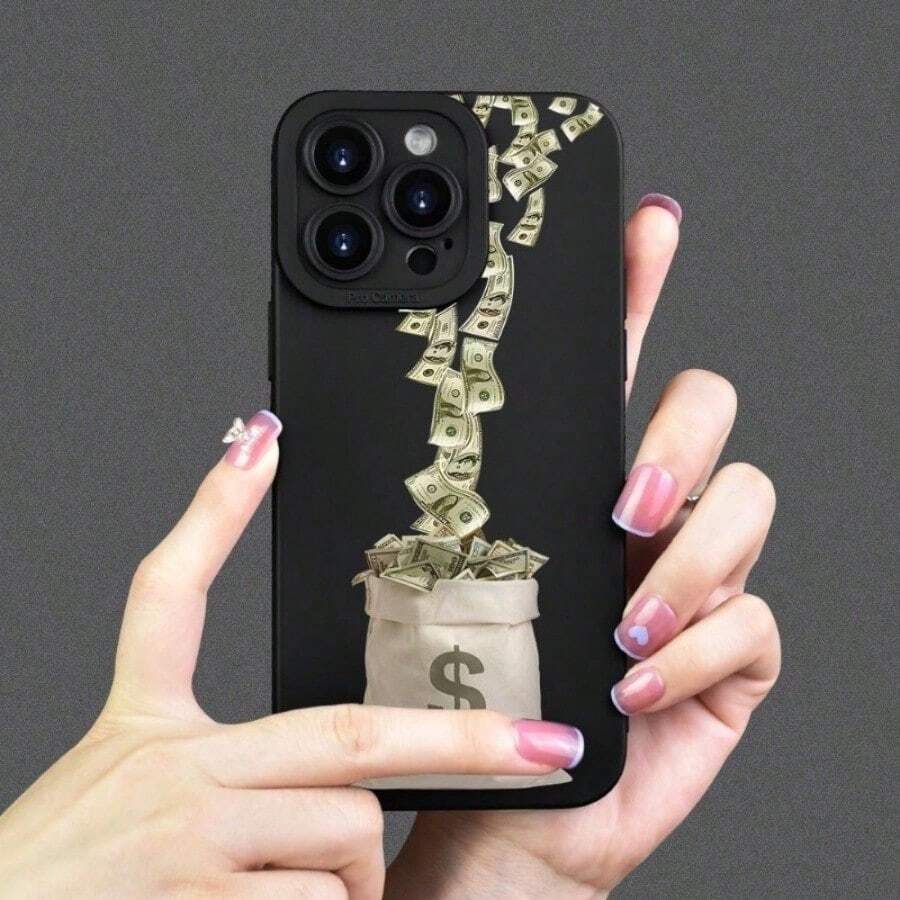 Phone Case With Creative Design And Shockproof And Scratch-Resistant Protection, Suitable For IPhone 16 15 14 13 12 11 Pro Max - Black - View 1