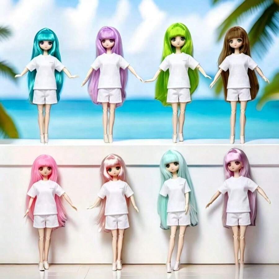 Búp bê BJD thời trang phong cách Anime 11,81 inch, khớp nối linh hoạt - Mô hình bánh kem dễ thương hoàn hảo để sưu tầm, búp bê BJD có thể tùy chỉnh, món quà sinh nhật, năm mới, lễ Phục sinh, Giáng sinh tuyệt vời. - Nhiều màu - Xem 1