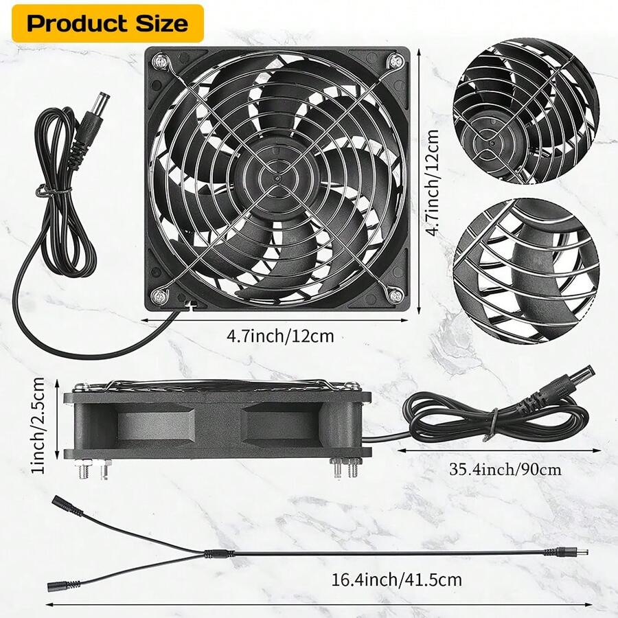 12V Solar Exhaust Fan, Waterproof Solar Panel Vent Fan For Poultry Cage, Greenhouse, Shed & Pet House Outdoor - Black - View 1