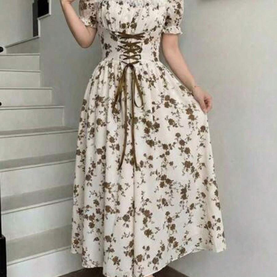 Women Long Dresses - Marrón - View 1