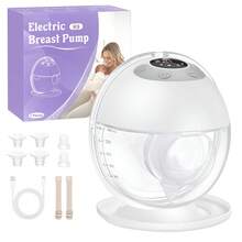 This 12-Speed Electric Breast Pump Is Wearable Electric BreastPump, And Comes With 17/19/21/24/27mm Breast Shields. - White - View 14