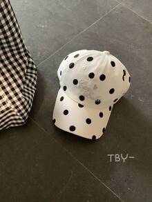 1pc New 2026 Korean Style Polka Dot Baseball Cap For Women, Summer Thin Breathable Sun Protection Hat, Face-Slimming Design - Multicolor - View 10